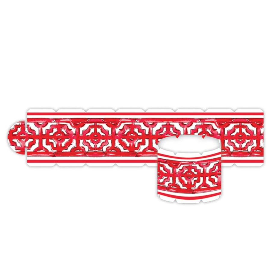 Seasonal Rosanne Beck | Red Chippendale Napkin Ring