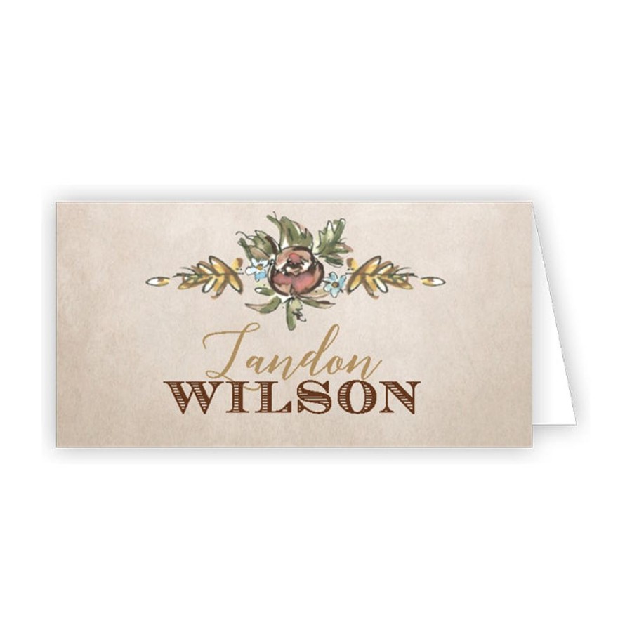 Invitations Rosanne Beck | Vintage Florals Place Card