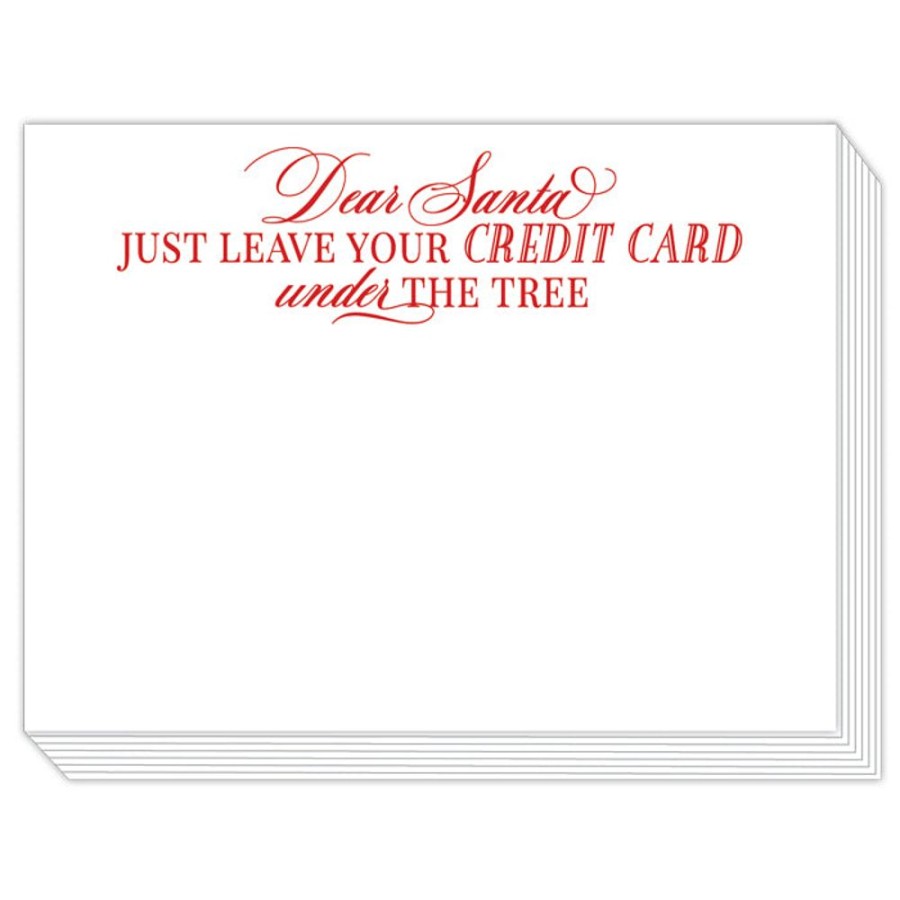 Invitations Rosanne Beck | Dear Santa Just Leave Your Credit Card Slab Pad