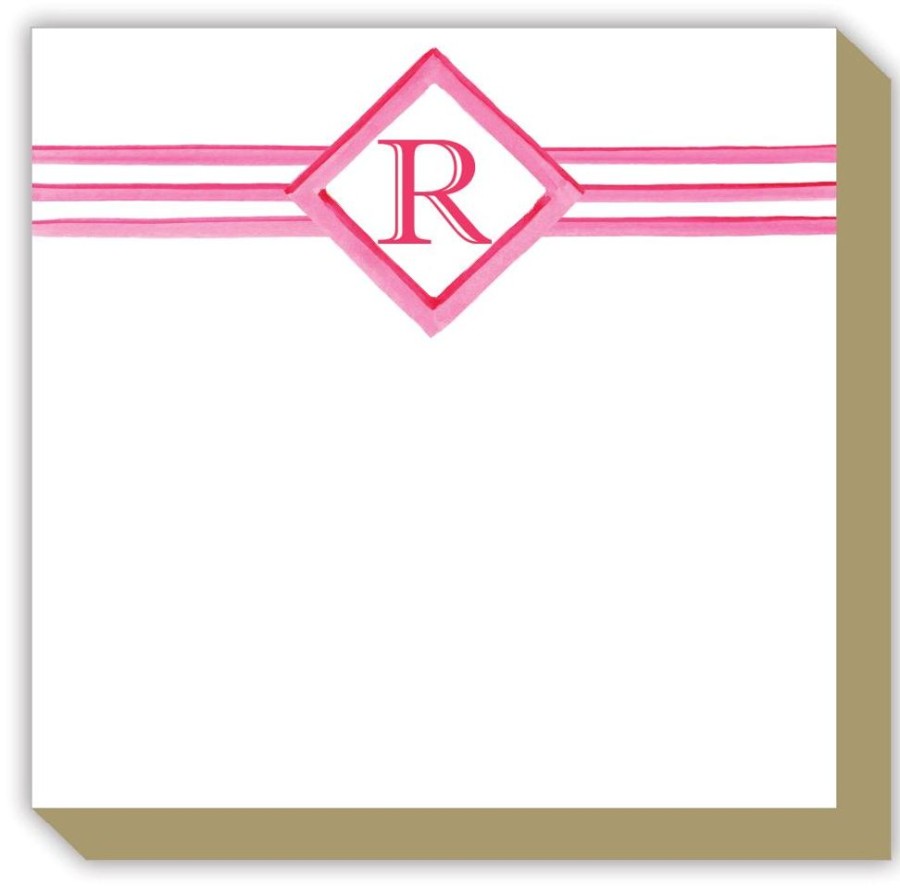 Monograms Rosanne Beck | Lattice Monogram R Luxe Notepad