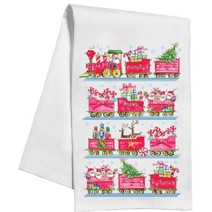 Seasonal Rosanne Beck | Santa Train Kitchen Towel