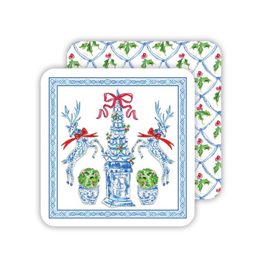 Seasonal Rosanne Beck | Holiday Tulipiere Paper Coasters