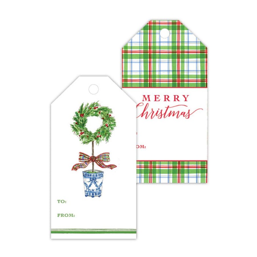 Seasonal Rosanne Beck | Berry Wreath Topiary Gift Tags