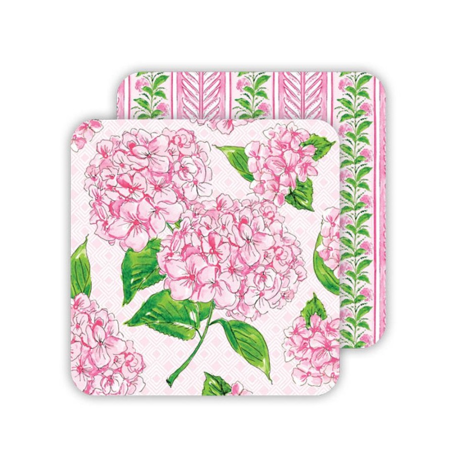 Home & Entertaining Rosanne Beck | Pink Hydrangea Paper Coasters