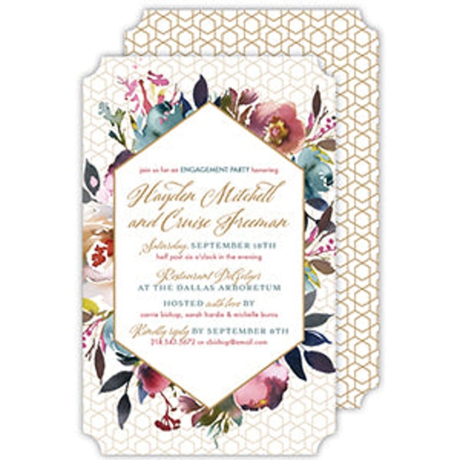 Invitations Rosanne Beck | Fall Blossoms Large Die-Cut Invitation