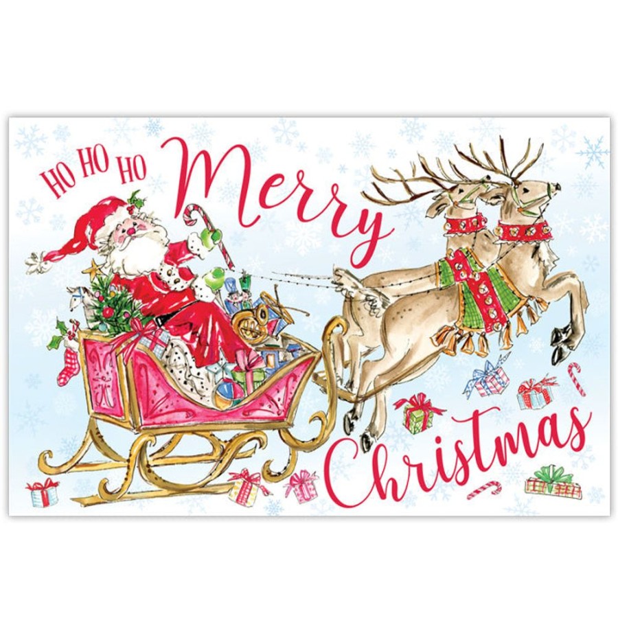 Seasonal Rosanne Beck | Santa Sleigh Placemats