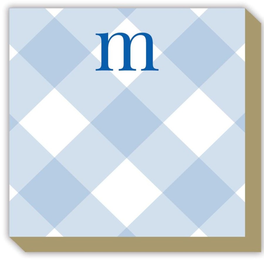 Monograms Rosanne Beck | Buffalo Check M Luxe Notepad