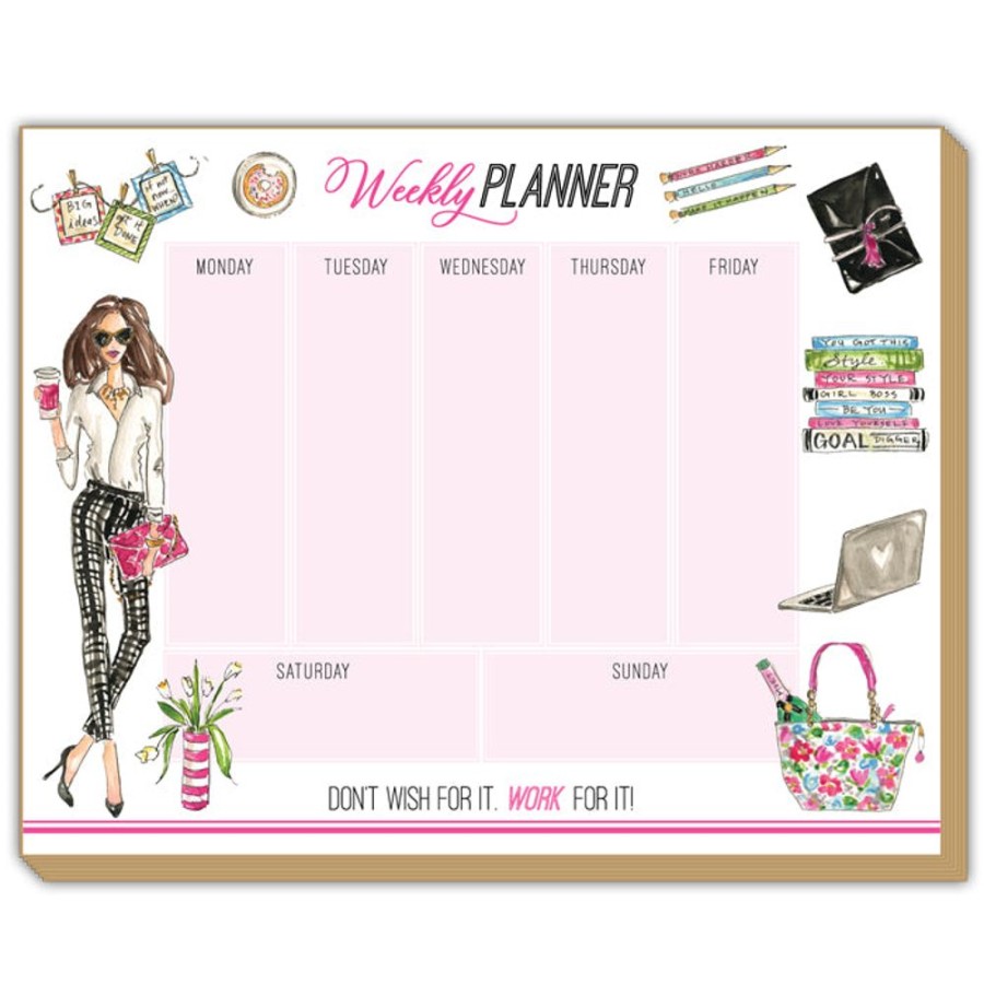 Notes & Pads Rosanne Beck | Don'T Wish For It. Work For It! Fashionista Luxe Planner