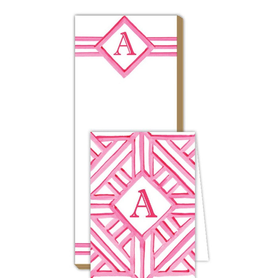 Monograms Rosanne Beck | Lattice Monogram A Notepad Note Set