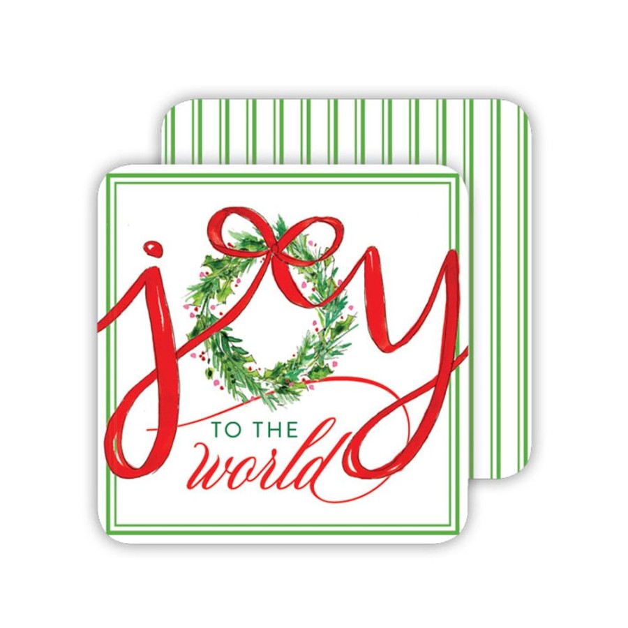 Seasonal Rosanne Beck | Joy To The World Paper Coasters