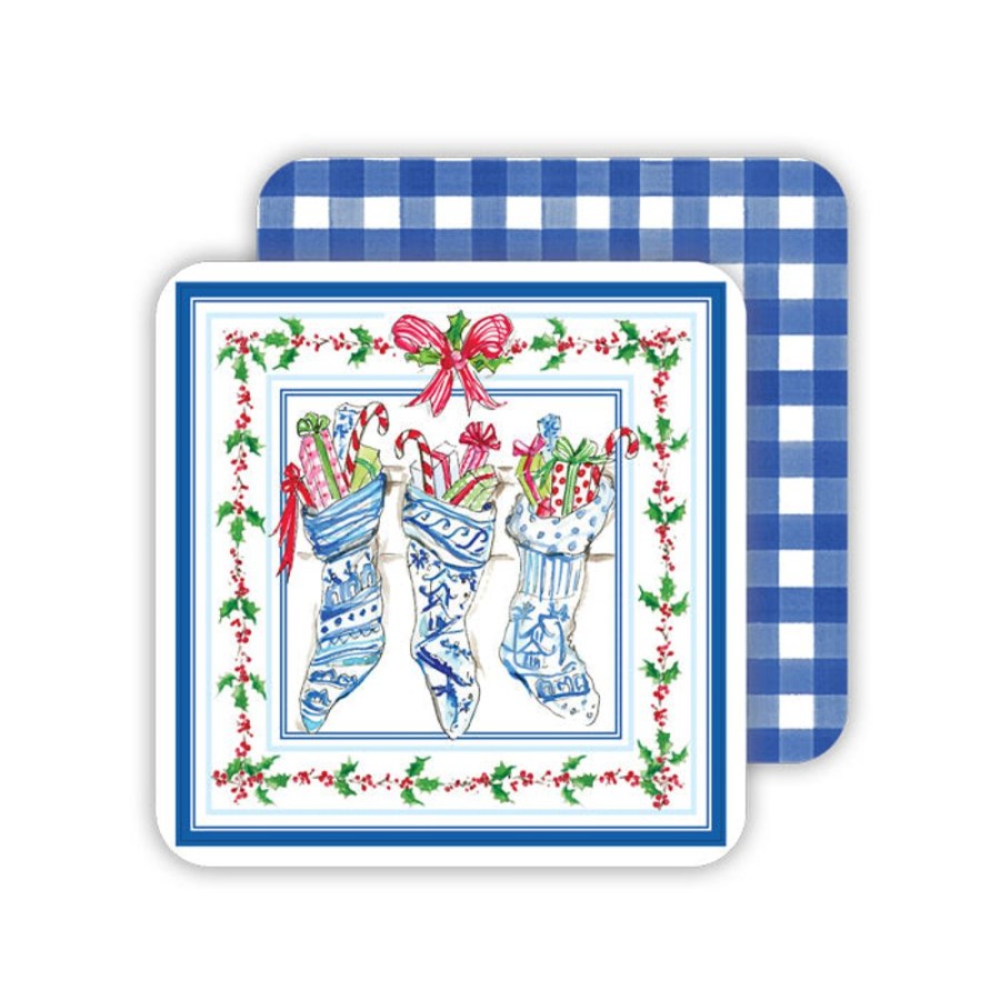 Home & Entertaining Rosanne Beck | Chinoserie Stockings Paper Coasters