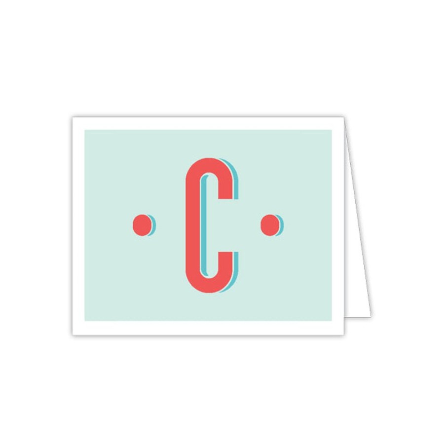 Notes & Pads Rosanne Beck | Color Block Monogram C Folded Note