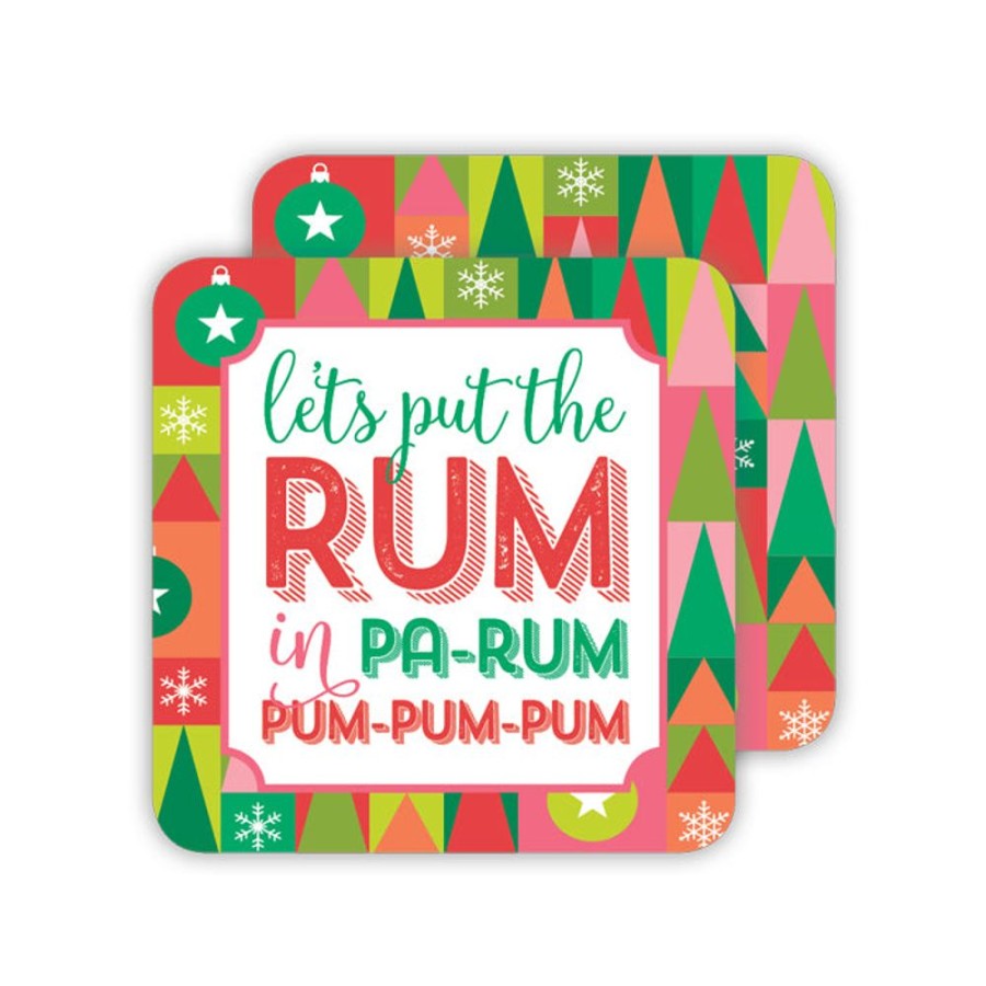 Seasonal Rosanne Beck | Lets Put The Rum Paper Coasters