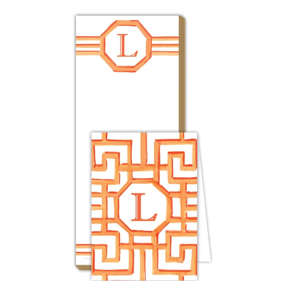 Monograms Rosanne Beck | Lattice Monogram L Notepad Note Set