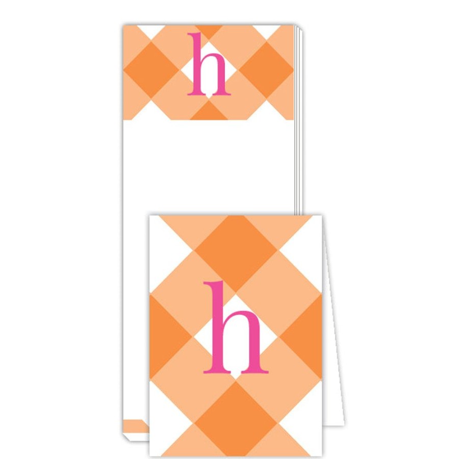 Monograms Rosanne Beck | Buffalo Check H Notepad | Noteset