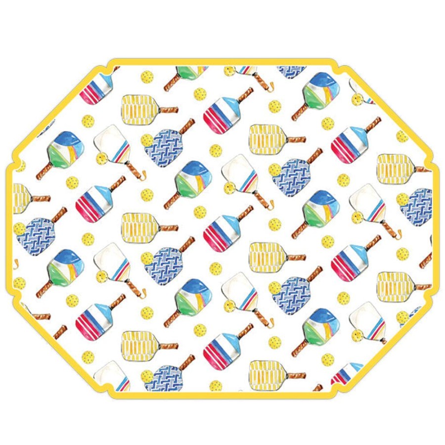 Home & Entertaining Rosanne Beck | Pickleball Paddle Posh Die-Cut Placemats