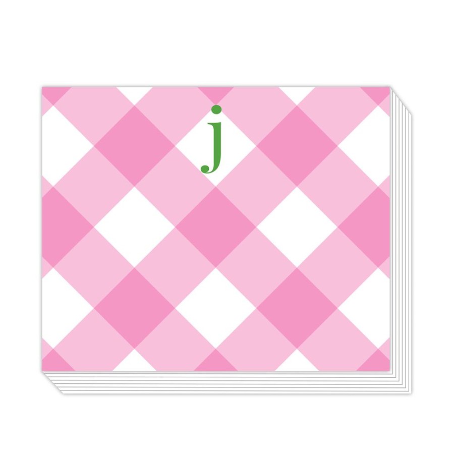 Monograms Rosanne Beck | Buffalo Check J Notepad