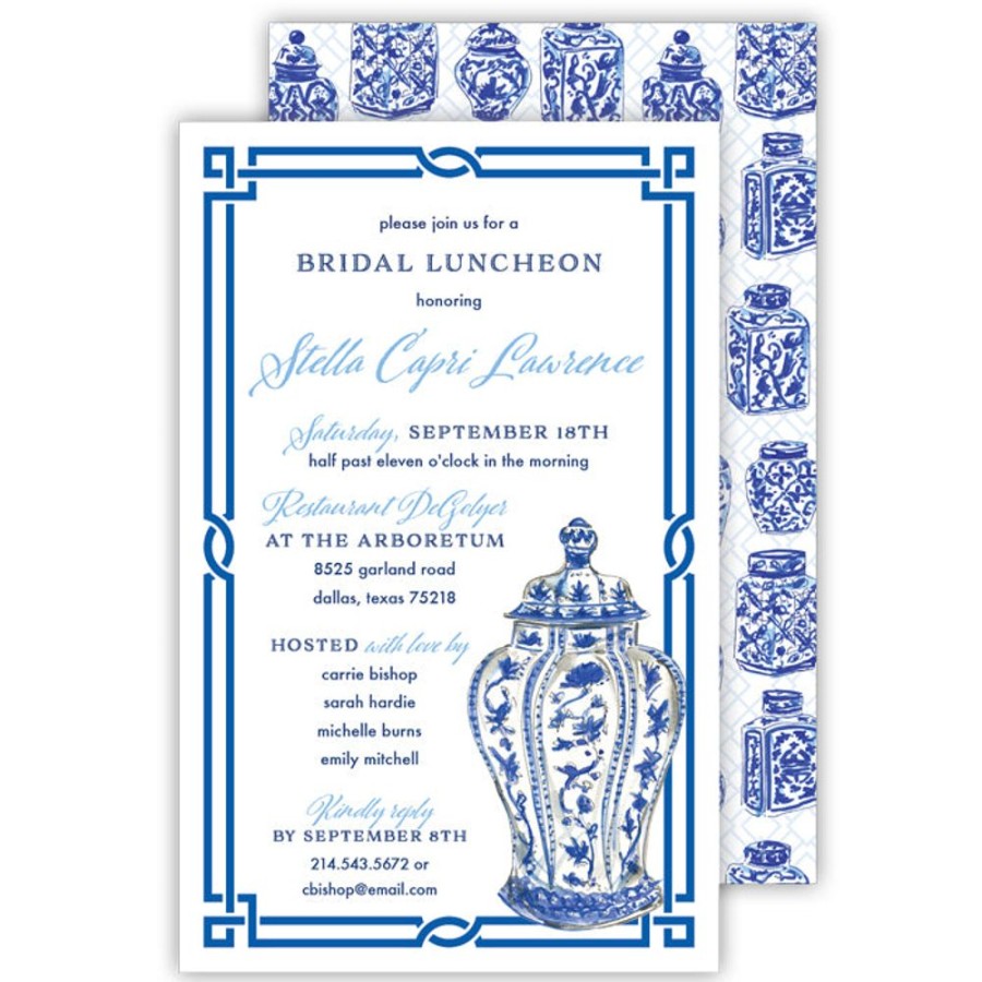 Invitations Rosanne Beck | Blue Urn Large Flat Invitation