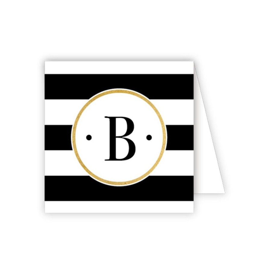 Monograms Rosanne Beck | Black Stripe B Enclosure Card