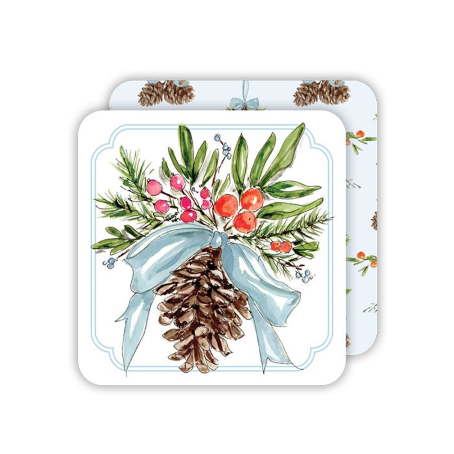 Seasonal Rosanne Beck | Christmas Citrus Pinecone Paper Coasters