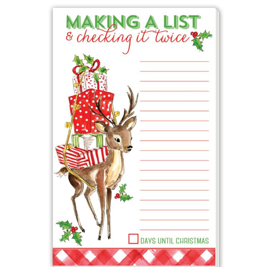 Seasonal Rosanne Beck | Making A List & Checking It Twice Medium Notepad