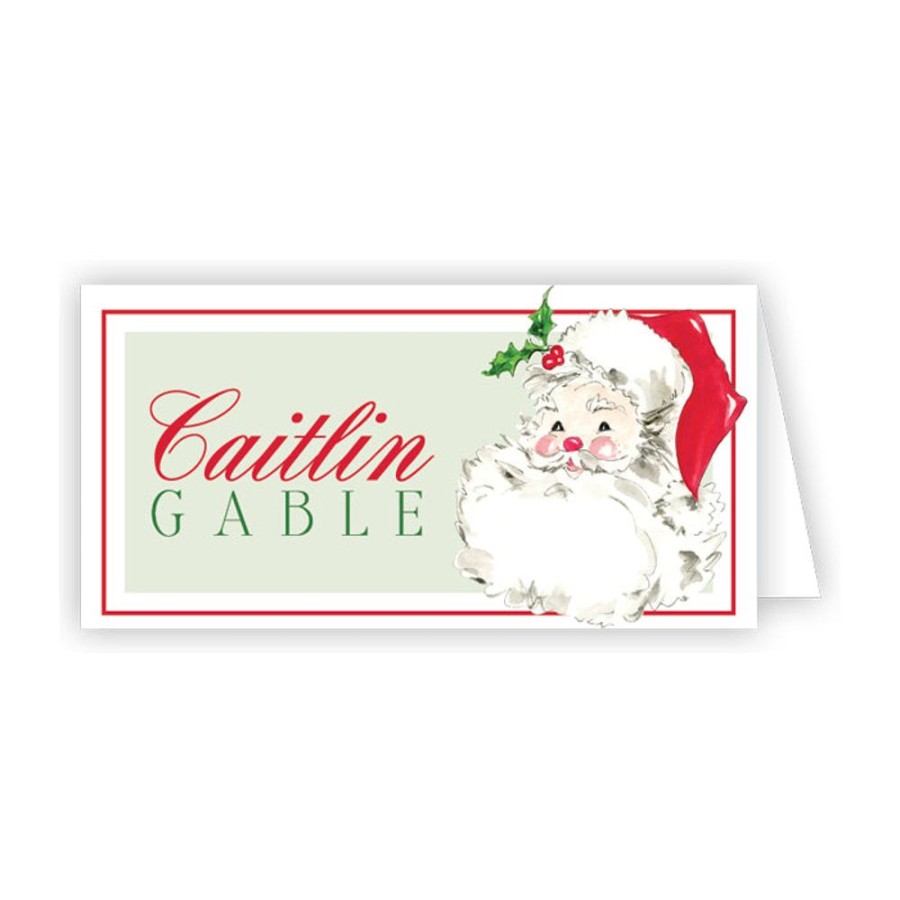 Seasonal Rosanne Beck | Red Santa Place Cards