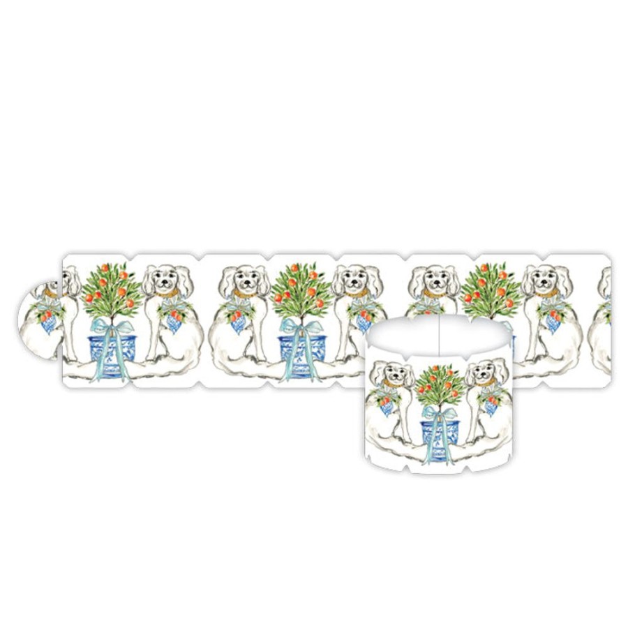 Seasonal Rosanne Beck | Christmas Citrus Staffordshire Dog Napkin Ring