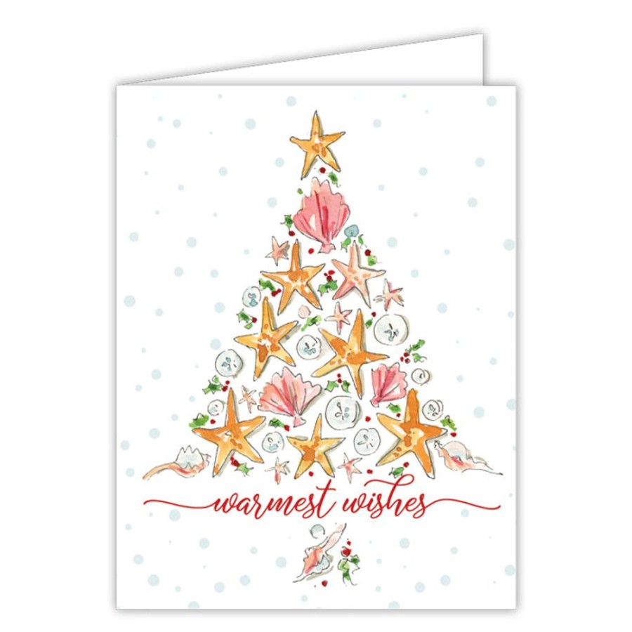 Seasonal Rosanne Beck | Warmest Wishes Seashell Tree Greeting Card