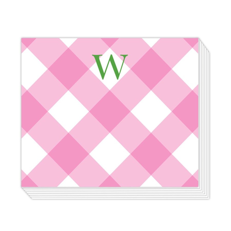 Monograms Rosanne Beck | Buffalo Check W Notepad