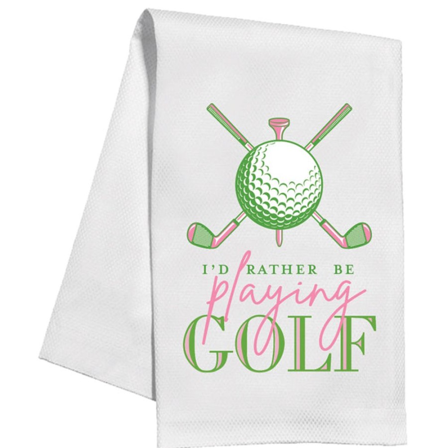 Home & Entertaining Rosanne Beck | I'D Rather Be Playing Golf Kitchen Towel