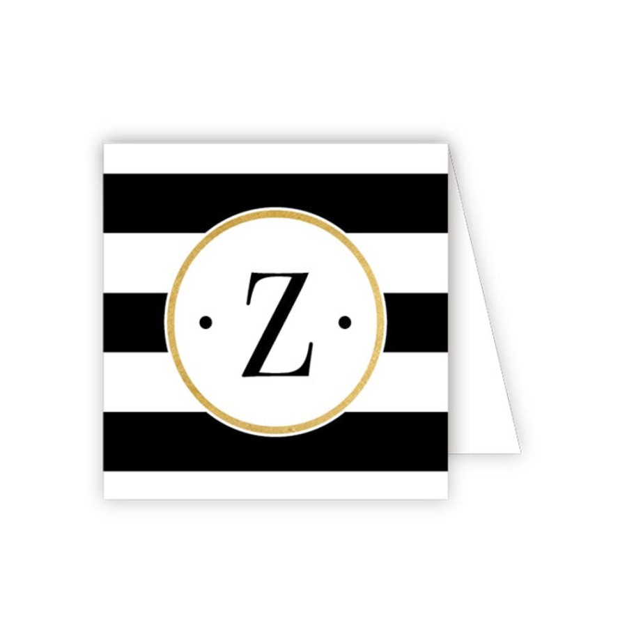 Monograms Rosanne Beck | Black Stripe Z Enclosure Card