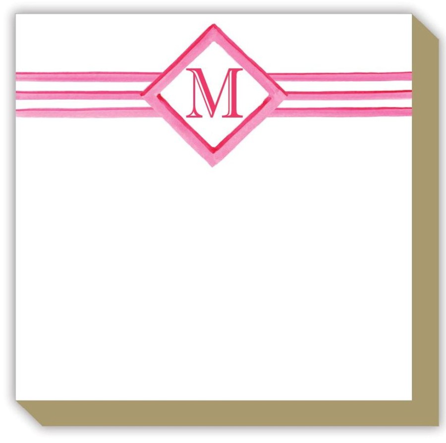 Monograms Rosanne Beck | Lattice Monogram M Luxe Notepad