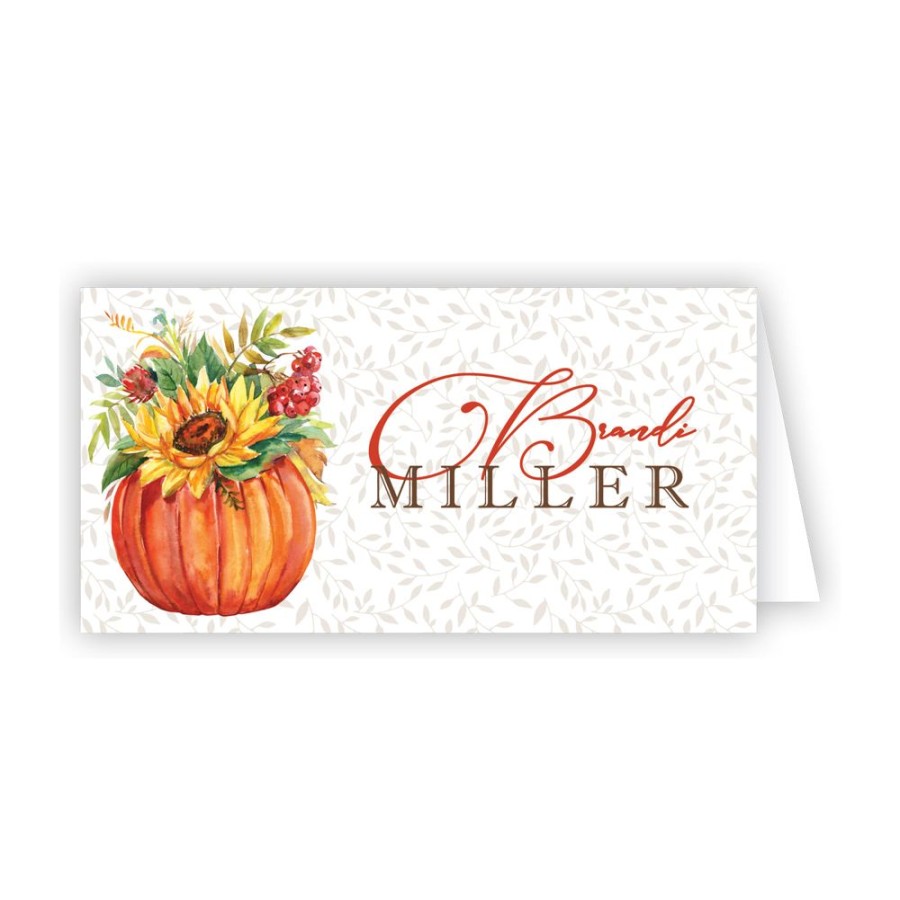 Home & Entertaining Rosanne Beck | Floral Pumpkin Place Card