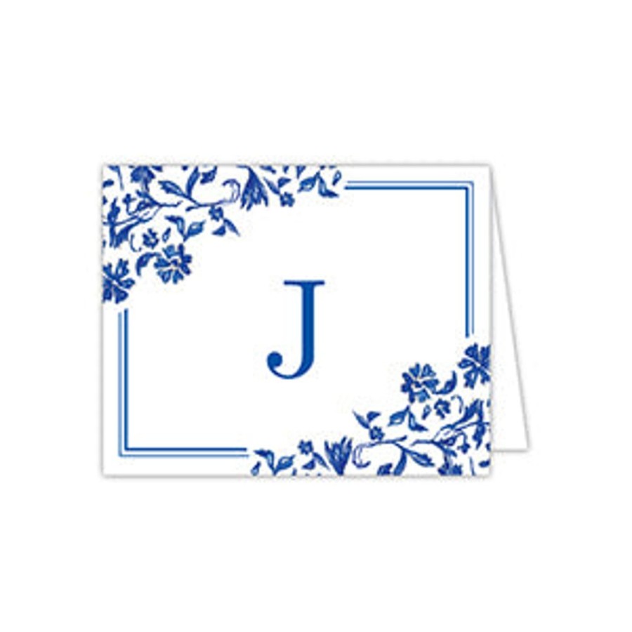 Notes & Pads Rosanne Beck | Blue And White Monogram J Folded Note