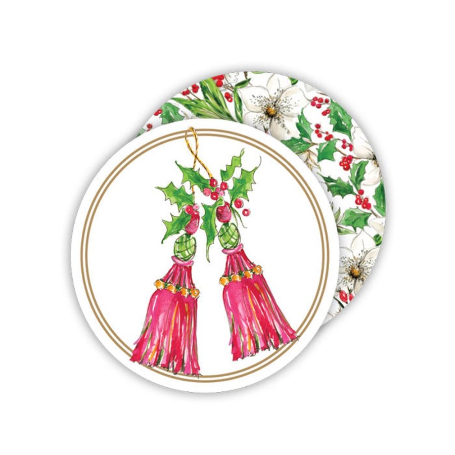 Seasonal Rosanne Beck | Holiday Tassels Paper Coasters