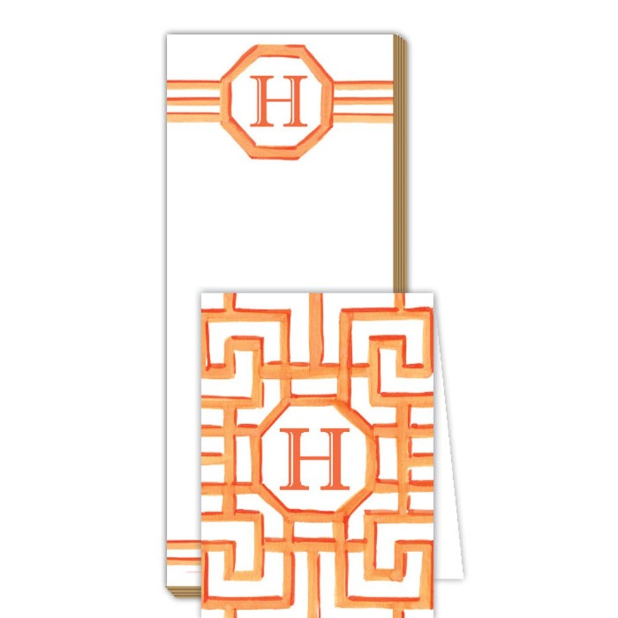 Monograms Rosanne Beck | Lattice Monogram H Notepad Note Set