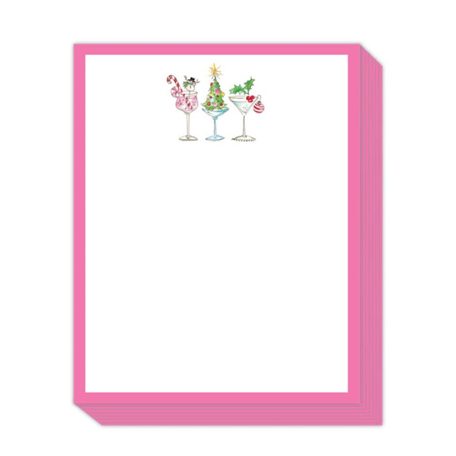 Seasonal Rosanne Beck | Pink Christmas Cocktails Stack Pad