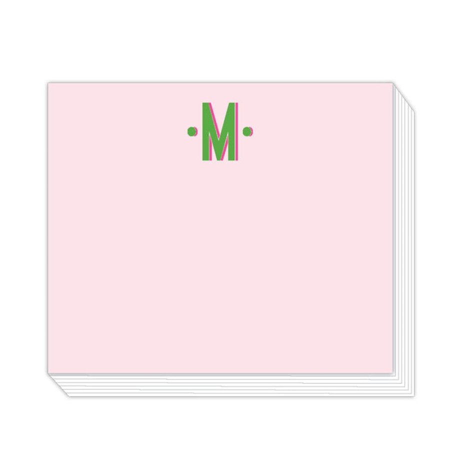 Monograms Rosanne Beck | Color Block Monogram M Notepad