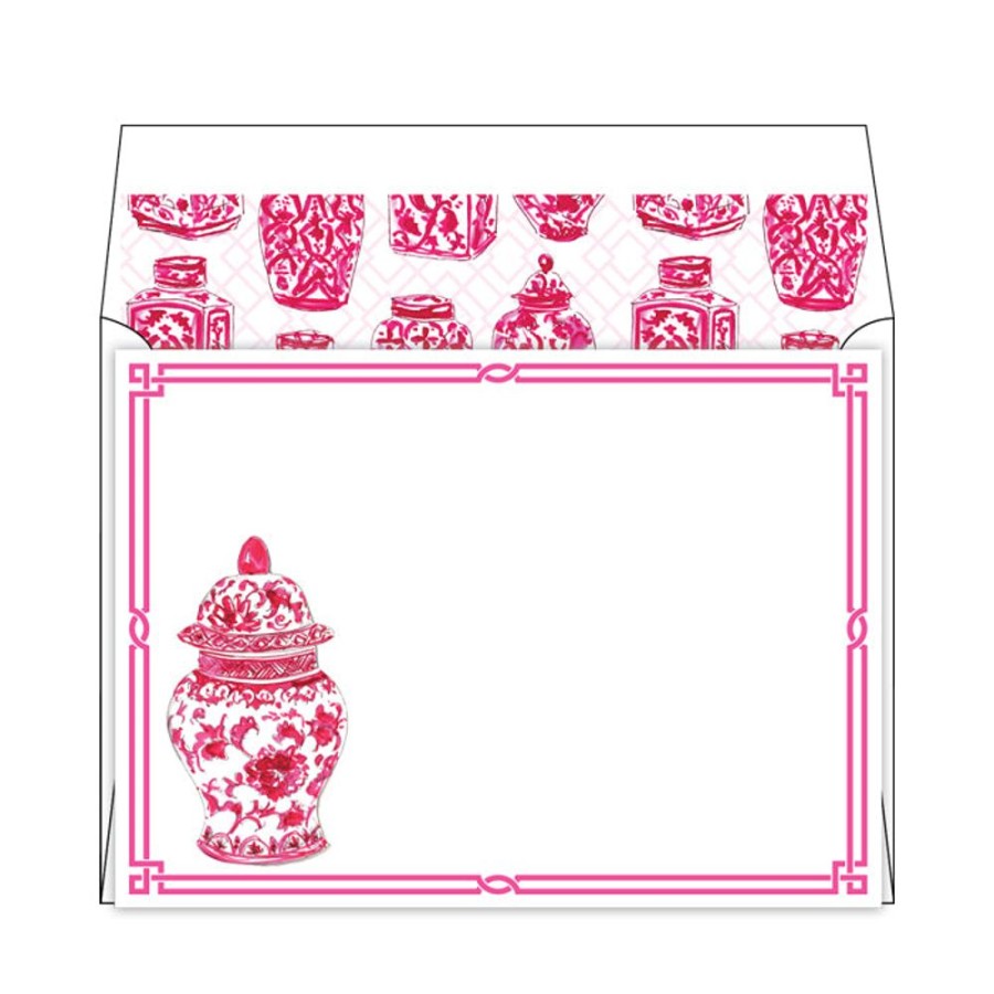 Notes & Pads Rosanne Beck | Pink Urn Flat Note Stationery