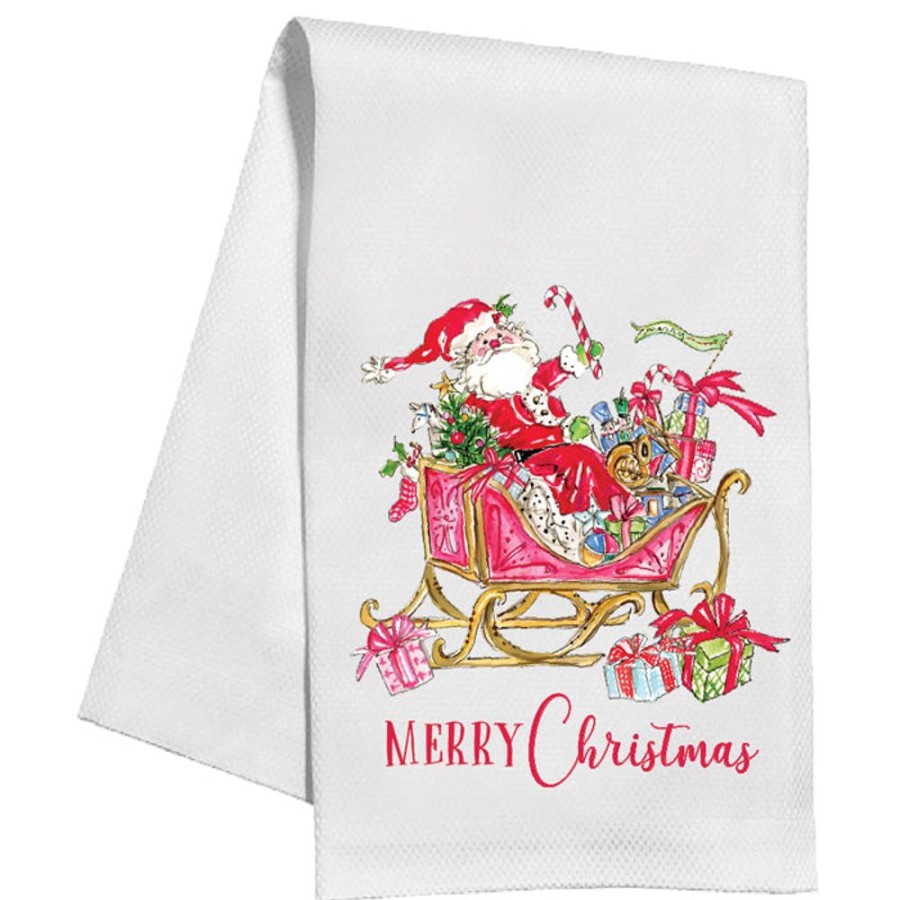 Seasonal Rosanne Beck | Santa Sleigh Kitchen Towel