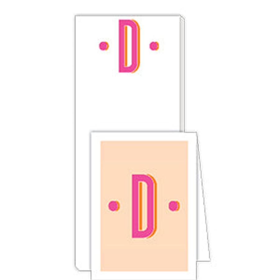 Monograms Rosanne Beck | Color Block Monogram D Notepad Note Set