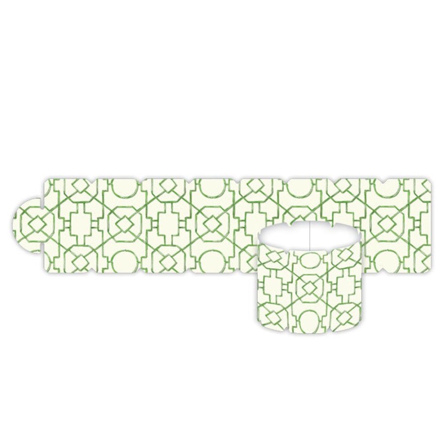 Home & Entertaining Rosanne Beck | Green Bamboo Trellis Napkin Ring