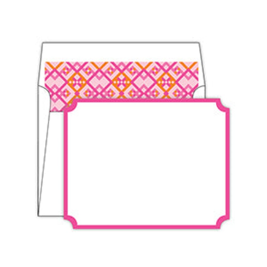 Notes & Pads Rosanne Beck | Pink And Orange Textile Die-Cut Social Set