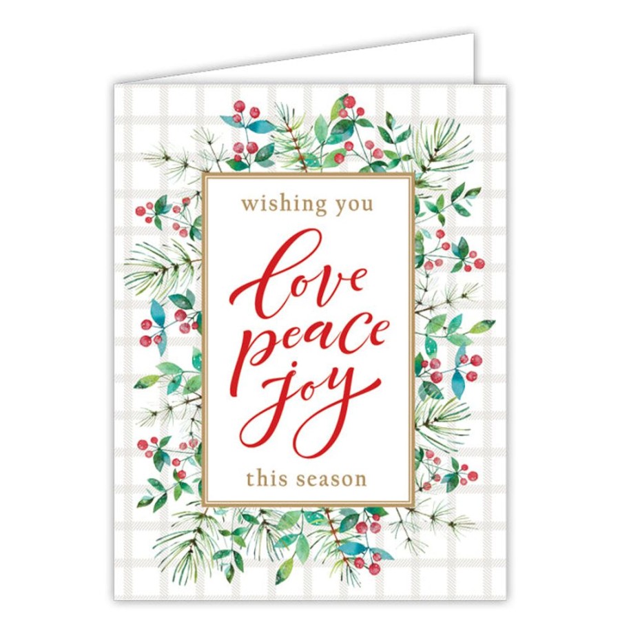 Seasonal Rosanne Beck | Wishing You Love Peace Joy This Season Greeting Card