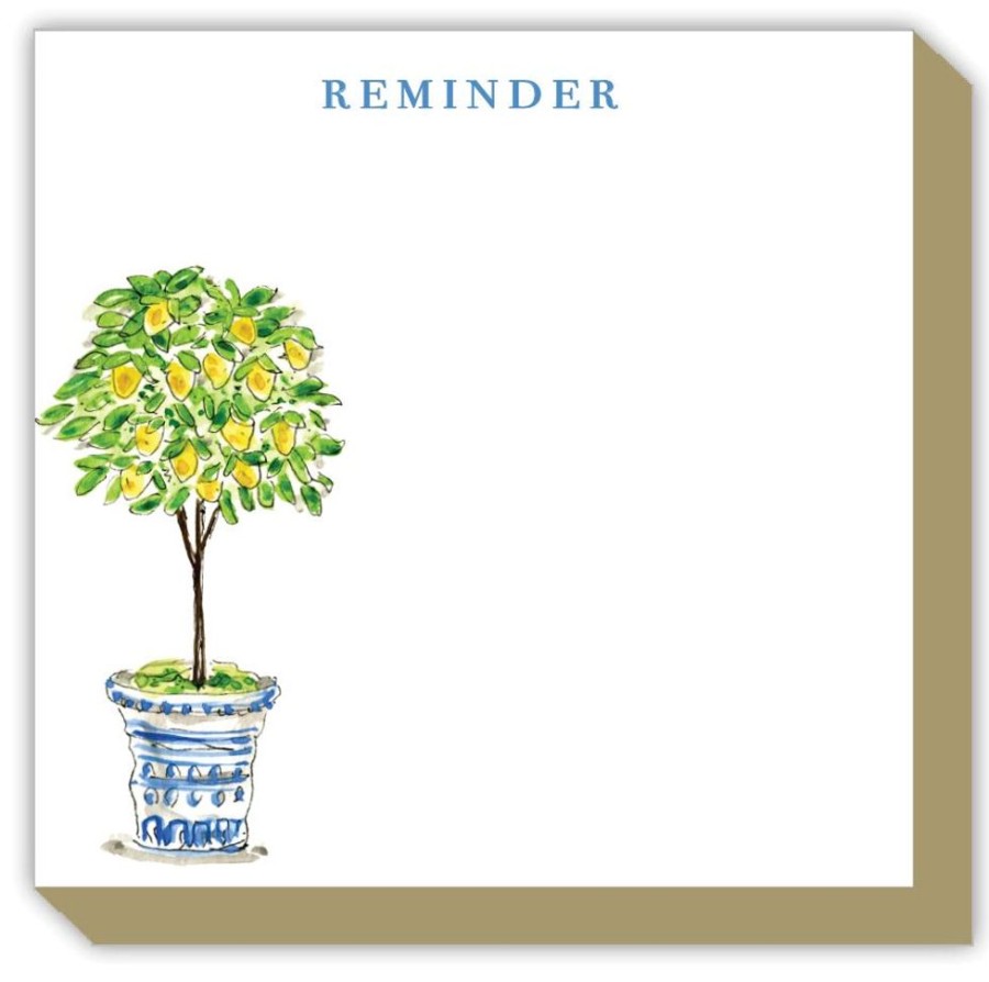 Notes & Pads Rosanne Beck | Reminder Lemon Tree Topiary Luxe Notepad