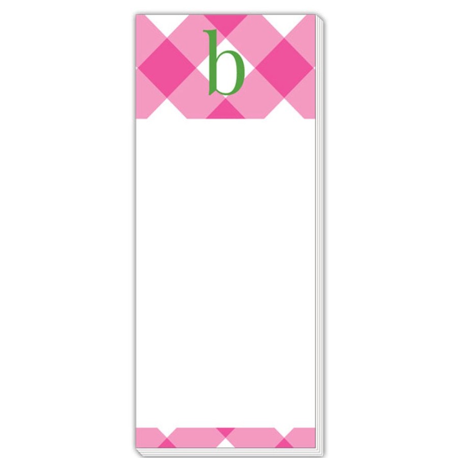 Monograms Rosanne Beck | Buffalo Check B Skinny Notepad