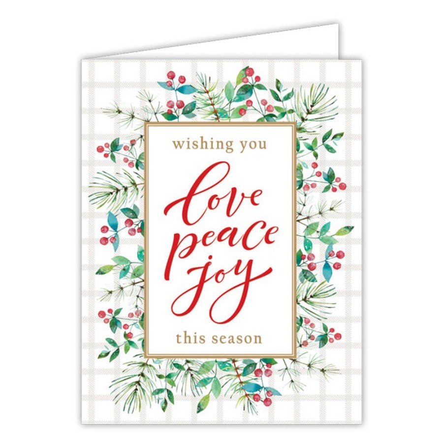 Invitations Rosanne Beck | Wishing You Love Peace Joy This Season Greeting Card