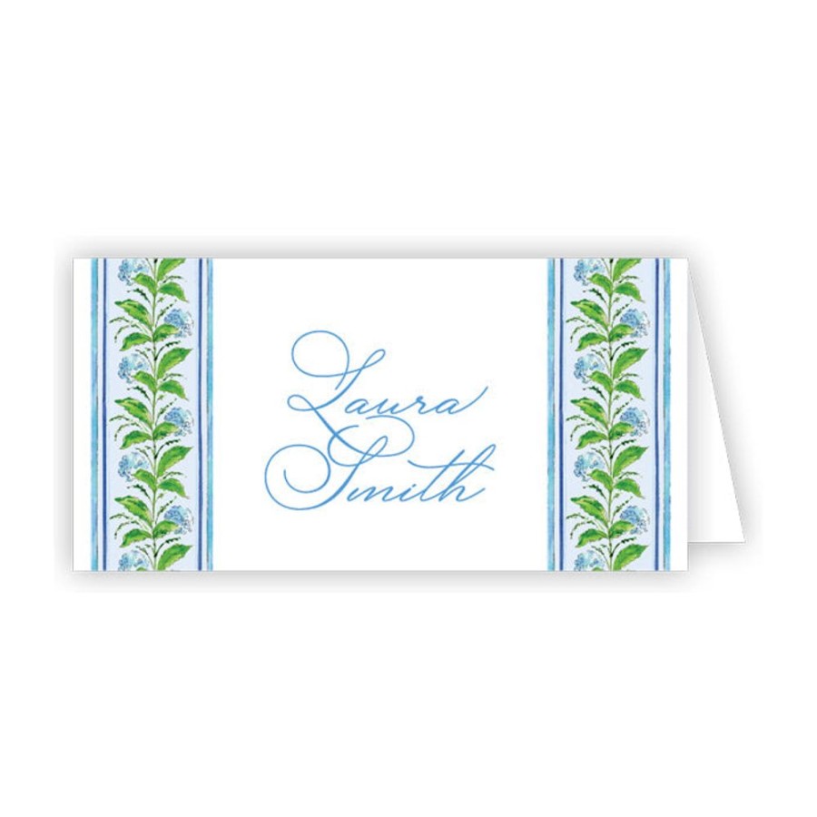 Home & Entertaining Rosanne Beck | Blue Hydrangea Stripe Place Card