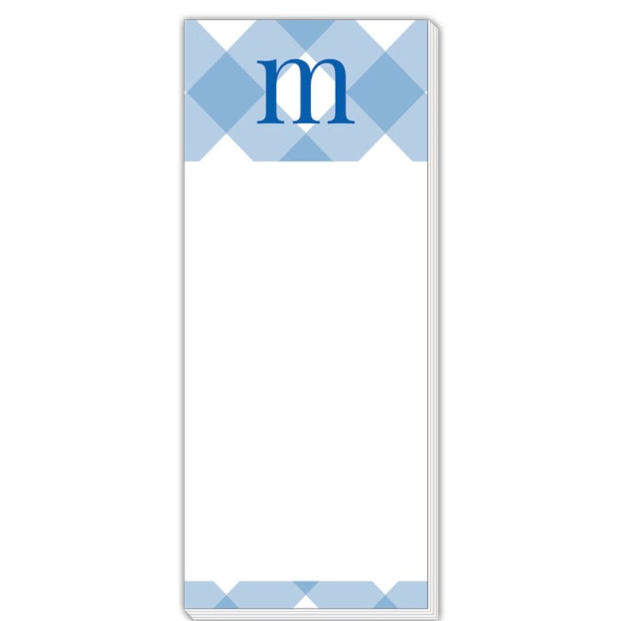 Monograms Rosanne Beck | Buffalo Check M Skinny Notepad