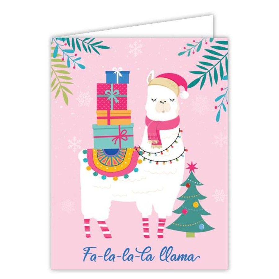 Invitations Rosanne Beck | Fa-La-La-La Llama Greeting Card